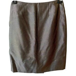 EUC Linda Allard Ellen Tracy Skirt, Minimalist, Wool, Metallic, Sz 8​, Career